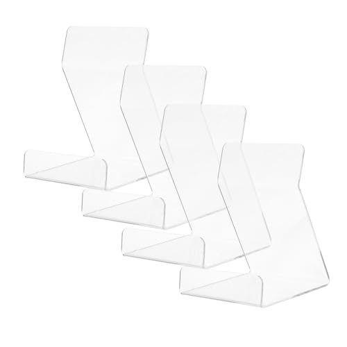 FUNOMOCYA 4 Stück Teiliges Transparentes Acryl Display Ständer Vielseitiger Leichter Buch und Schallplattenhalter Eleganter Mehrzweckständer für Platten und Dekorative Objekte im Modernen von FUNOMOCYA