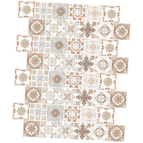 FUNOMOCYA 48 Stück Retro Fliesenaufkleber Selbstklebend Diy Wanddekoration für Küche und Bad Wasser und Ölabweisend Einfache Anwendung und FUNOMOCYA 48 Stück Retro Fliesenaufkleber Selbstklebend Diy Wanddekoration für Küche und Bad Wasser und Ölabweisend Einfache Anwendung und von FUNOMOCYA