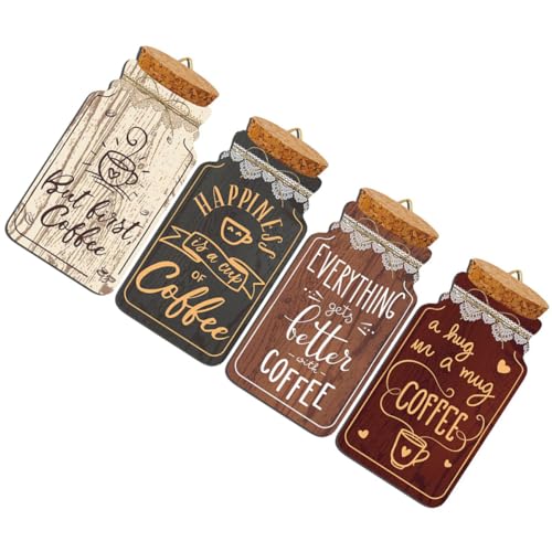 FUNOMOCYA 4 Stück Holz Kaffee Schild Rustikales Wanddekor für Küche und Café Vintage Kaffeedekor Einfach Aufzuhängen Bauernhaus Stil FUNOMOCYA 4 Stück Holz Kaffee Schild Rustikales Wanddekor für Küche und Café Vintage Kaffeedekor Einfach Aufzuhängen Bauernhaus Stil von FUNOMOCYA