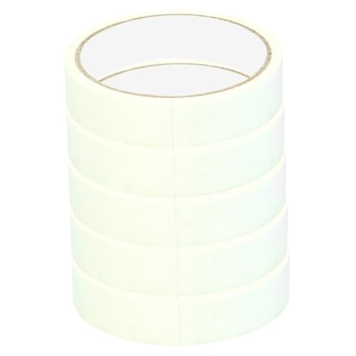 FUNOMOCYA 5 Rollen Malerkrepp Mittelgroß Selbstklebend Reißbar Masking Tape für DIY Basteln Malerarbeiten Wand Autolackschutz ohne Rückstände Geeignet von FUNOMOCYA