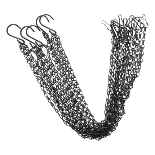 FUNOMOCYA 5 Stück Schwere Metall-hängekette mit Haken für Pflanzenampeln Vogelhäuschen und Gartendeko Rostbeständig Wetterfest Tragfähig für Blumentöpfe und Dekorationen im Außenbereich von FUNOMOCYA
