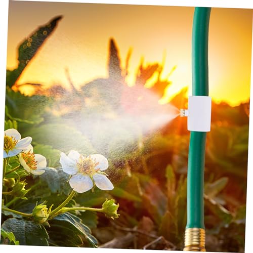 FUNOMOCYA 5 Stück Teiliges PVC Nebeldüsen mit Messingdüsen Außengewinde Dreifach Verteiler für Outdoor Kühlungssysteme Langlebige Garten Sprühdüsen für Terrasse Veranda Spielplatz von FUNOMOCYA