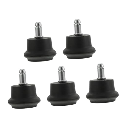 FUNOMOCYA 5 Stück Teiliges Schwenkbare Bürostuhlrollen aus Robustem Material Geräuschlos und Kratzfrei Geeignet für Parkett Fliesen und Teppich als Ersatz für Möbel und Schreibtischstühle von FUNOMOCYA