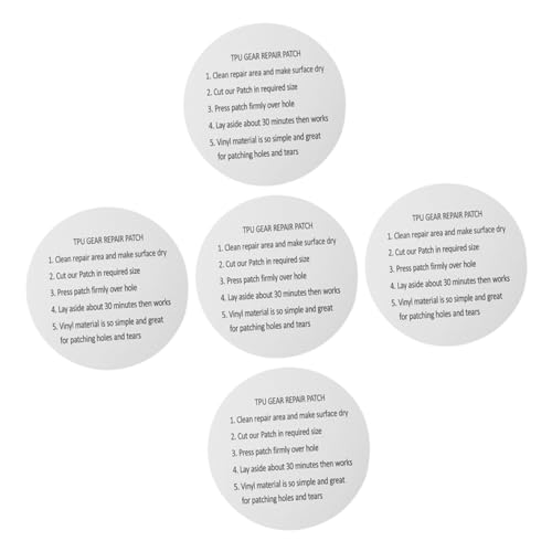 FUNOMOCYA 5 Stück Teiliges TPU Reparaturset für Aufblasbare Produkte wasserdichte Transparente Flicken zur Einfachen Reparatur von Löchern und Rissen in Booten Zelten Schwimmringen von FUNOMOCYA