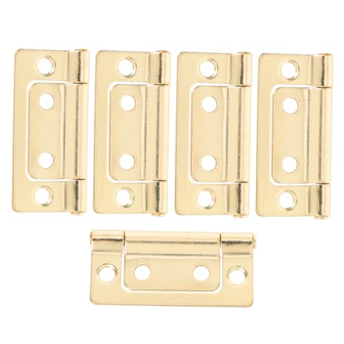 FUNOMOCYA 5 Stück Vintage Gold Cabinet Hinges Set Antike Bifold Türscharniere aus Robustem Metall für Möbel Schränke und Fenster Einfache Installation für DIY Projekte von FUNOMOCYA