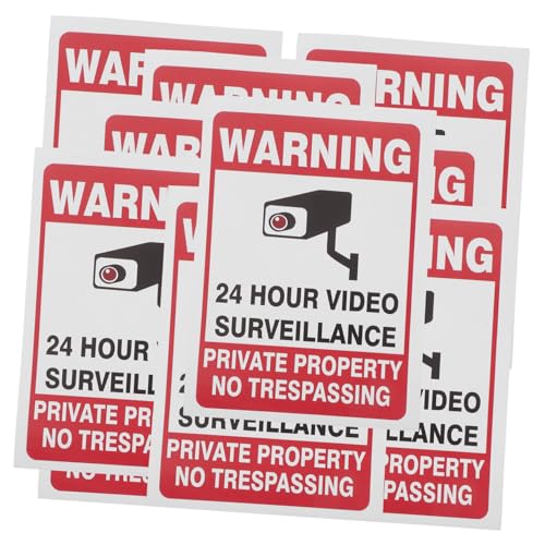 FUNOMOCYA 50 Blatt Wetterfeste Pack Sicherheitsaufkleber Überwachungskamera Warnschild Selbstklebend UV Beständig für Außenwand Hinweis Dekal für Privatgrundstück und Überwachungsschutz FUNOMOCYA 50 Blatt Wetterfeste Pack Sicherheitsaufkleber Überwachungskamera Warnschild Selbstklebend UV Beständig für Außenwand Hinweis Dekal für Privatgrundstück und Überwachungsschutz von FUNOMOCYA