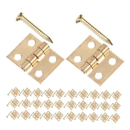 FUNOMOCYA 50 Sätze Mini Messing Scharniere mit Schrauben Kleine Klappscharnier für Schmuckkästen Holzboxen Schränke Robuste Platzsparende Scharniere für DIY Möbel und Bastelprojekte FUNOMOCYA 50 Sätze Mini Messing Scharniere mit Schrauben Kleine Klappscharnier für Schmuckkästen Holzboxen Schränke Robuste Platzsparende Scharniere für DIY Möbel und Bastelprojekte von FUNOMOCYA