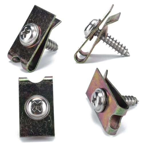FUNOMOCYA 50 Stück Teiliges Motorrad Karosserie U Nüsse aus Manganhaltigem Stahl Verzinkt mit Selbstschneidenden Schrauben Hohe Elastizität und Festigkeit für Innen und Außenverkleidung FUNOMOCYA 50 Stück Teiliges Motorrad Karosserie U Nüsse aus Manganhaltigem Stahl Verzinkt mit Selbstschneidenden Schrauben Hohe Elastizität und Festigkeit für Innen und Außenverkleidung von FUNOMOCYA