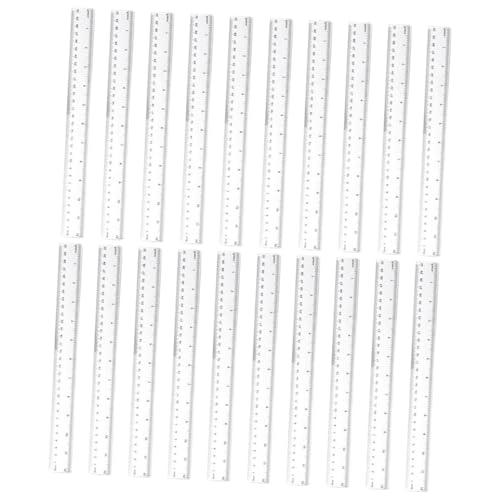 FUNOMOCYA 50 Stück Transparentes Lineal Messlineal für Schule Büro und Zuhause Präzises Zeichnen und Messen Robustes und Leichtes Design für und Kunst von FUNOMOCYA