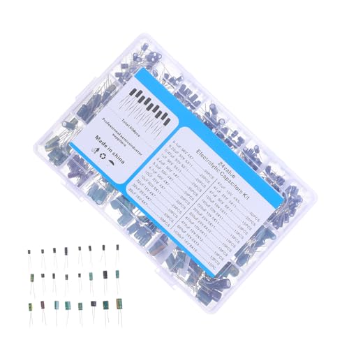 FUNOMOCYA 500 Stück Teiliges Elektrolytkondensator Sortiment mit Aluminiumkondensatoren Temperaturbeständig Stabile Leistung für Lcd-monitore Radios Stereoanlagen Inklusive Aufbewahrungsbox FUNOMOCYA 500 Stück Teiliges Elektrolytkondensator Sortiment mit Aluminiumkondensatoren Temperaturbeständig Stabile Leistung für Lcd-monitore Radios Stereoanlagen Inklusive Aufbewahrungsbox von FUNOMOCYA