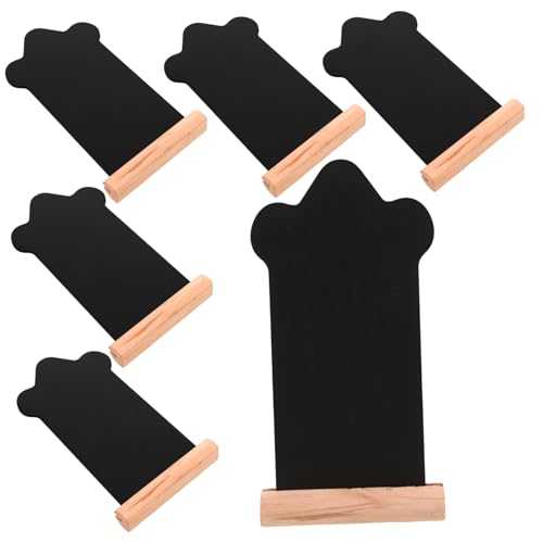 FUNOMOCYA 6 Stück Nordic Style Blackboard freistehendes Tafeldisplay dekoratives Nachrichtenbrett Schild aus Holz dekoratives Tafeldisplay Tafelschilder für den Tisch hölzern Schwarz FUNOMOCYA 6 Stück Nordic Style Blackboard freistehendes Tafeldisplay dekoratives Nachrichtenbrett Schild aus Holz dekoratives Tafeldisplay Tafelschilder für den Tisch hölzern Schwarz von FUNOMOCYA