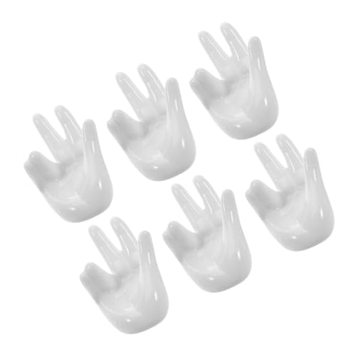 FUNOMOCYA 6 Stück Porzellan Eierbecher Teilig Eierhalter für Hartgekochte Eier und Osterdeko Kreativer Porzellan Eierständer Küchentisch Accessoire Festliche Tischdekoration von FUNOMOCYA