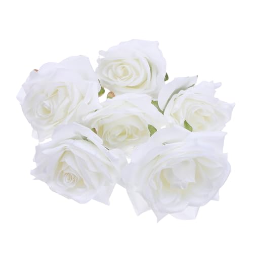 FUNOMOCYA 6 Stück Stoff-serviettenringe mit Lebensechten Rosen Weiße Blumen Napkin Holder für Hochzeit Shower Herbst Tischdekoration Leicht und Stabil Stilvolle Tischringe FUNOMOCYA 6 Stück Stoff-serviettenringe mit Lebensechten Rosen Weiße Blumen Napkin Holder für Hochzeit Shower Herbst Tischdekoration Leicht und Stabil Stilvolle Tischringe von FUNOMOCYA