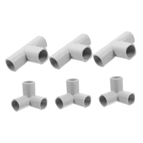 FUNOMOCYA 6 Stück Teiliges Rohrverbinder Pe Möbelverbinder mit Innen Vielseitig Einsetzbar für Gartenregal Aufbewahrungs und Stützstrukturen Einfache Montage Werkzeug von FUNOMOCYA