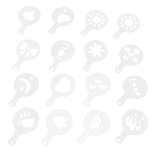 FUNOMOCYA 64 Stück Kunststoff Kaffee Schablonen für Cappuccino Latte Art Tortendeko Kakaopulver Schablone Vielseitig für Kuchen Mousse Schaum Dekoration FUNOMOCYA 64 Stück Kunststoff Kaffee Schablonen für Cappuccino Latte Art Tortendeko Kakaopulver Schablone Vielseitig für Kuchen Mousse Schaum Dekoration von FUNOMOCYA