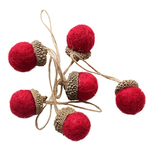 FUNOMOCYA 6Stücke Weihnachtsanhänger Tannenzapfenform Filzdeko für Festliche zum Aufhängen an Weihnachtsbaum Raumdeko FUNOMOCYA 6Stücke Weihnachtsanhänger Tannenzapfenform Filzdeko für Festliche zum Aufhängen an Weihnachtsbaum Raumdeko von FUNOMOCYA