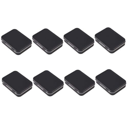 FUNOMOCYA 8 Stück Teiliges Mini Metall aufbewahrungsboxen Schwarz Rechteckige Stabile Tragbare Dosen für Kleine Gegenstände Reise Camping Kosmetik Organizer FUNOMOCYA 8 Stück Teiliges Mini Metall aufbewahrungsboxen Schwarz Rechteckige Stabile Tragbare Dosen für Kleine Gegenstände Reise Camping Kosmetik Organizer von FUNOMOCYA