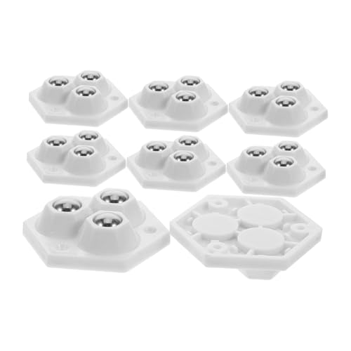 FUNOMOCYA 8 Stück Teiliges Mini selbstklebendes Drehbares Paste Kleine Möbelräder für Küchengeräte Mülleimer Lagerboxen Einfache Montage Platzsparend Langlebig von FUNOMOCYA