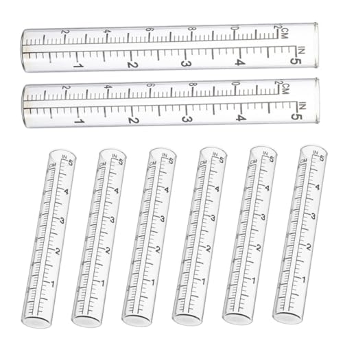 FUNOMOCYA 8 Stück Teiliges Transparentes Regenmesser Ersatzrohr aus Glas Langlebige Outdoor Messröhren für Präzise Niederschlagsmessung im Garten und Zuhause Kompatibel für von FUNOMOCYA