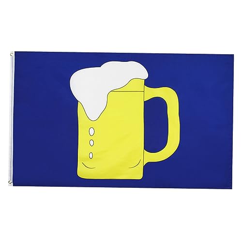 FUNOMOCYA 90x150cm Bar Flagge Bier Glas Banner Bunte Party Flagge Robustes Material von FUNOMOCYA
