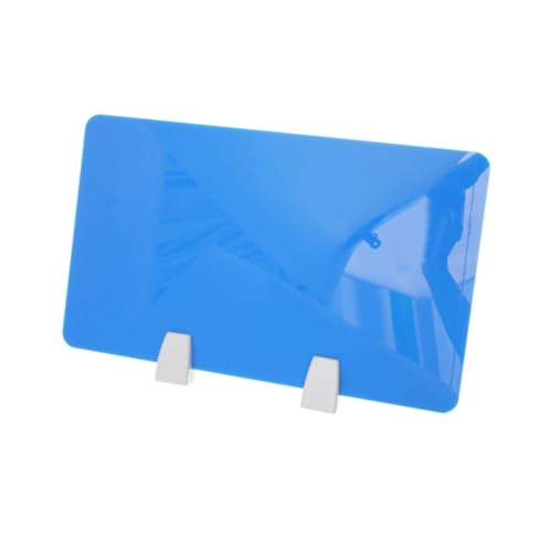 FUNOMOCYA Acryl Büro Tischtrennwand Blau mit Klammern Sichtschutz Desktop Partition Einfache Privater Arbeitsplatz Langlebiges Acrylmaterial Platzsparende Schreibtisch Abtrennung von FUNOMOCYA