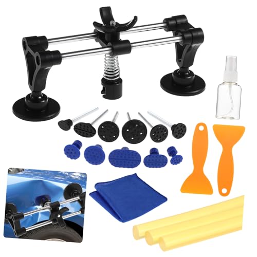 FUNOMOCYA Auto Ausbeulwerkzeug Edelstahl Hebelwerkzeug mit Saugnäpfen und Pads für Autodellen Reparatur Vielseitig für Metalloberflächen Wie Kühlschrank und Waschmaschine Geeignet von FUNOMOCYA