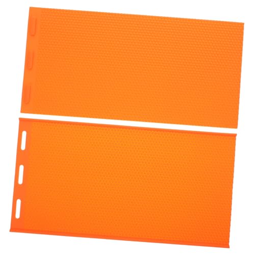 FUNOMOCYA Bienenwachspressform Wabengitterprägung Orange Langlebig Flexibel Wiederverwendbar für Imker DIY Bienenwachsherstellung Wabenplattenform Bienenzucht Zubehör von FUNOMOCYA