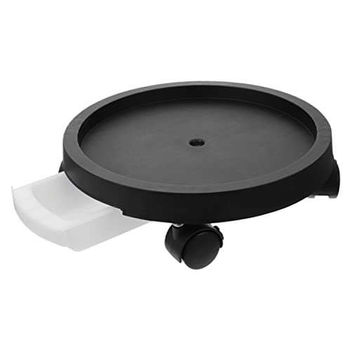FUNOMOCYA Rollbarer Pflanzenständer Mit Rädern Rundes Blumentopf-Untersetzer Tray Wasserabsorbierendes Pflanzgefäß Für Innen Und Außen 28 cm Durchmesser Aus Kunststoff von FUNOMOCYA