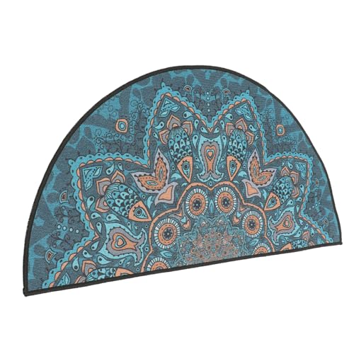 FUNOMOCYA Böhmischer Halbrunder Teppich Fußmatten Anti-rutsch-Matte Fußmatte Im Mandala-Stil Bodenteppich von FUNOMOCYA