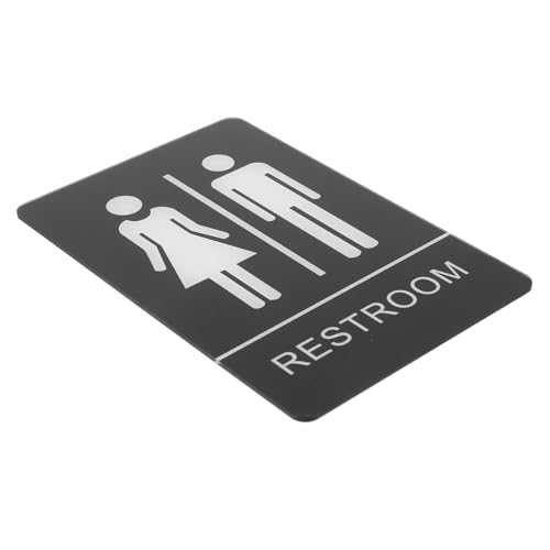 FUNOMOCYA Braille Unisex Wc Schild Seitenmontage Klare Badezimmer Beschilderung Modernes Design Für Büro Einkaufszentrum Toiletten Hinweis Zeichen von FUNOMOCYA