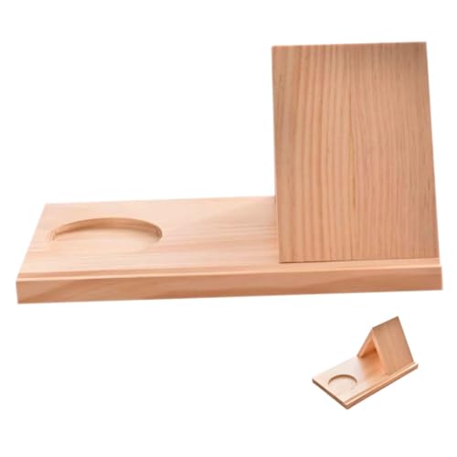 FUNOMOCYA Buchhalter für Regale Versatile Buchstütze Dekorativer Buchständer mit Becherhalter V Förmige Buchablage aus Holz für Schreibtisch und Zuhause Platzsparend und Modern von FUNOMOCYA