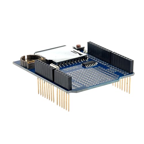FUNOMOCYA Data Logging Shield mit Echtzeituhr Rtc und Regler Kompatibel für Sd Karten Datenrekorder Modul für Duemilanove Leonardo Mega und Höher Langlebige Batteriepufferung von FUNOMOCYA