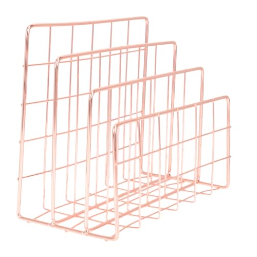 FUNOMOCYA Desk Mail Organizer Metallspeicherregal Briefträger Für Bücher Und Zeitschriften Gold Kleiner Aufbewahrungshalter Für Büros Und Zuhause von FUNOMOCYA
