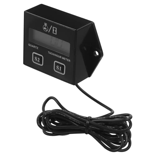 FUNOMOCYA Digitaler Tachometer mit Induktionssensor Kleiner Motor Drehzahlmesser für Rasenmäher Atv Kettensäge Zuverlässiger Stundenzähler Einfache Installation Langlebige Konstruktion von FUNOMOCYA