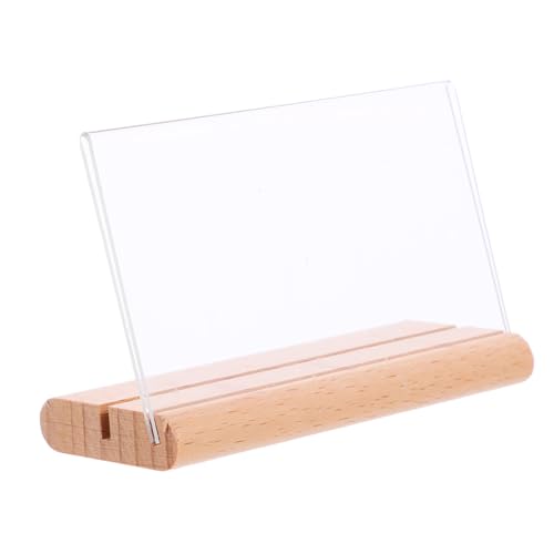 FUNOMOCYA Display Board aus Hochwertigem Holz Stabiler Preisschildhalter und Sign Rack für Restaurants und Cafés Leicht Tragbar Vielseitig Einsetzbar für Buffet und Werbung von FUNOMOCYA