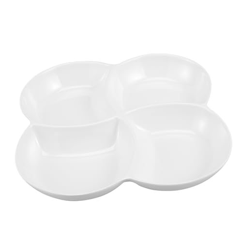 FUNOMOCYA Divided Fruit Serving Dish Fächer Snackplatte für Nüsse Trockenfrüchte Snacks Wiederverwendbare Dekorative Servierplatte für Partys und Buffets Hochwertiges Material von FUNOMOCYA