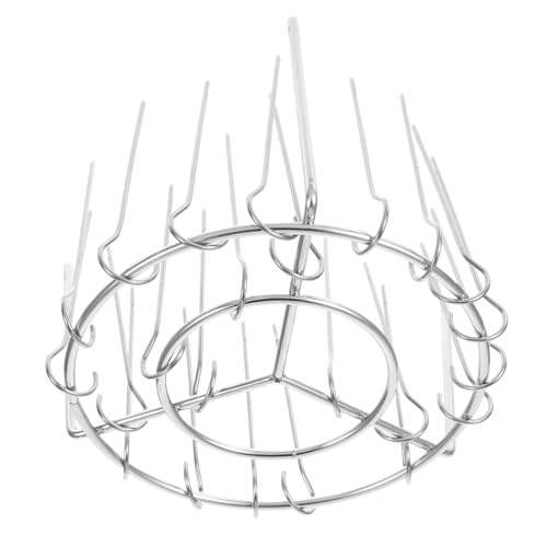 FUNOMOCYA Edelstahl Bbq Spießständer für Heißluftfritteuse und Backofen Rostfrei Vertikales Grillgestell für Gleichmäßiges Garen von Fleisch und Gemüse Multifunktionales Küchenzubehör FUNOMOCYA Edelstahl Bbq Spießständer für Heißluftfritteuse und Backofen Rostfrei Vertikales Grillgestell für Gleichmäßiges Garen von Fleisch und Gemüse Multifunktionales Küchenzubehör von FUNOMOCYA