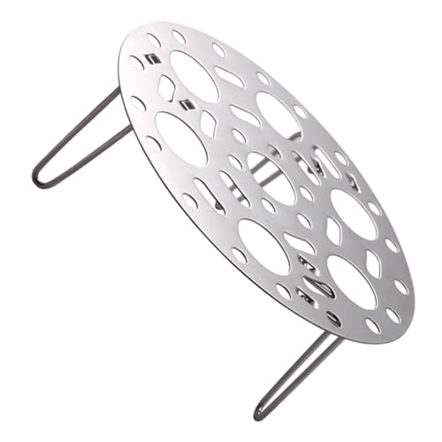 FUNOMOCYA Edelstahl Dampfgarer Einsatz mit Löchern Mehrzweck Steamer Rack für Töpfe und Reiskocher Rostfreier Dämpfeinsatz Hitzebeständiges Dampfgareinsatz Tablett für Gemüse Fisch Eier und von FUNOMOCYA