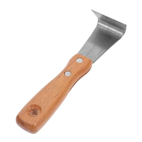 FUNOMOCYA Edelstahl Entrindungswerkzeug mit Holzgriff Robustes Gartentool zum Entfernen von Rinde und Faulen Stellen an Obstbäumen Langlebig Rostfrei Komfortabel für Garten und Hofgebrauch von FUNOMOCYA