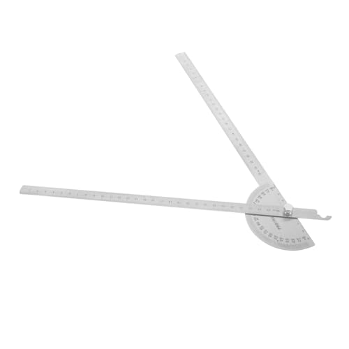 FUNOMOCYA Edelstahl Winkelmesser mit Schwenkarm Präziser Zeichenwinkelmesser für Holzarbeiten und BAU Robustes Anreißwerkzeug Langlebiges Messwerkzeug für Exakte Winkelmessungen von FUNOMOCYA
