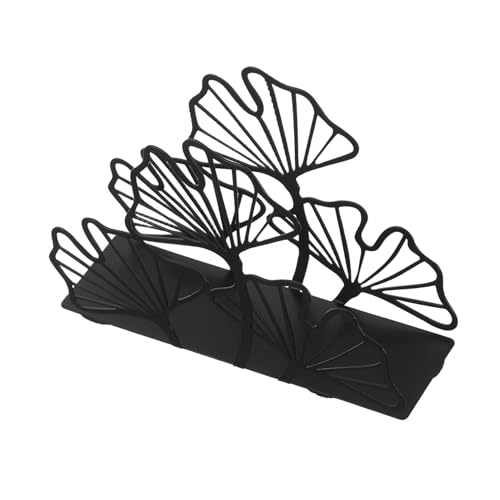 FUNOMOCYA Eleganter Serviettenhalter Ginkgo-blättern Vertikaler Serviettenständer für Modernen Esstisch und Küchenarbeitsplatte Stabiler und Verschleißfester Napkin Holder Stand von FUNOMOCYA