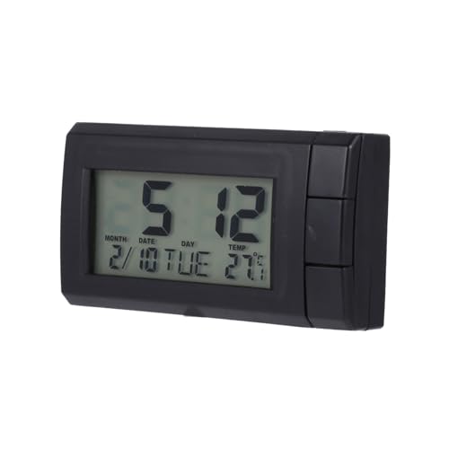 FUNOMOCYA Elektronische Auto-uhr mit Nachtlicht Kleines Digitales Armaturenbrett Thermometer Doppelseitiger Aufkleber für Fahrzeug Büro und Zuhause Geeignet von FUNOMOCYA
