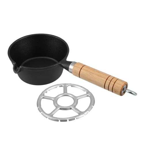 FUNOMOCYA Emaillierte Töpfe Mini Bratpfanne Butterschmelztopf Stielkasserolle Mit Ausgießer Butterschmelzpfanne Kleine Soßentöpfe Für Herd Heiztopf Bratpfanne Eisenpfannen von FUNOMOCYA