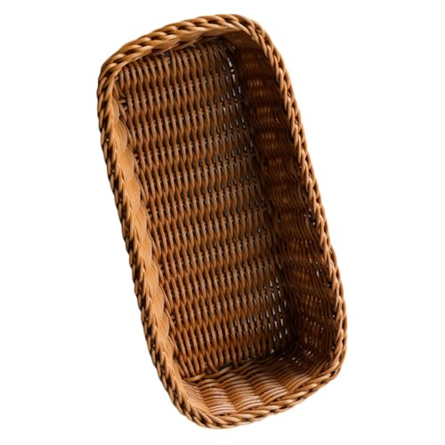 FUNOMOCYA Geflochtener Korb Aus Rattan-imitat Besteckkorb Gewebter Utensilien-organizer Gewürzdosen-aufbewahrungshalter Für Hausgebrauch von FUNOMOCYA