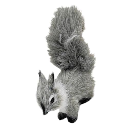 FUNOMOCYA Simulations-eichhörnchen-Figur Garten-tierdekor Bonsai Heimornament Statisches Tiermodell Eichhörnchen-skulptur Szenenlayout-Modell von FUNOMOCYA