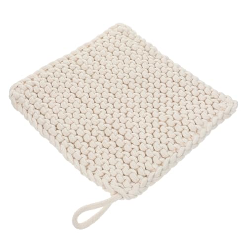 FUNOMOCYA 1stück Woven Cotton Mat Hitzebeständiger Topfuntersetzer Quadratischer Tassen Und Pfannenmatte Für Küche Esszimmer Und Besondere Anlässe Aus Baumwolle von FUNOMOCYA