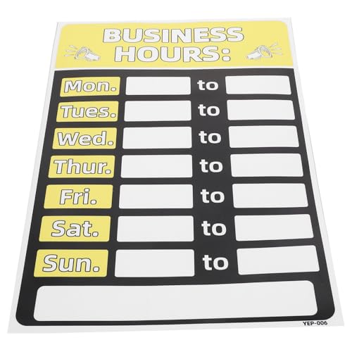 FUNOMOCYA Geschäftszeiten Schild Aufkleber PVC Doppelseitiges Open Closed Zeichen Abwischbar Wetterfest Selbstklebend für Laden Salon Fenster und Türen Langlebig Einfach Anzubringen von FUNOMOCYA