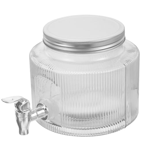 FUNOMOCYA Glasbehälter Mit Zapfhahn Für Getränke 2,8 L Vorratsglas Als Wasserspender Oder Eisteespender Für Partys Und Zusammenkünfte von FUNOMOCYA