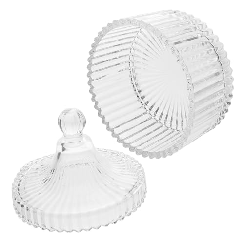 FUNOMOCYA Glas Kerzenhalter mit Deckel Yurt form Dekoratives Glasgefäß Vielseitig als Aromatherapie teelichthalter und Schmuckschale Mittelgroß für Zuhause und Büro von FUNOMOCYA