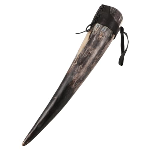FUNOMOCYA Handgefertigter Wikinger Trinkhornbecher aus Echtem Horn Großes Fassungsvermögen Dekoratives und Authentisches Mittelalter Design Rustikale Weinkelch Deko für Gesellige Anlässe und FUNOMOCYA Handgefertigter Wikinger Trinkhornbecher aus Echtem Horn Großes Fassungsvermögen Dekoratives und Authentisches Mittelalter Design Rustikale Weinkelch Deko für Gesellige Anlässe und von FUNOMOCYA